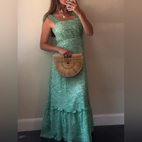 American Vintage Green Sleeveless Maxi Sundress - Picture 1 of 5